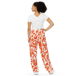 All-over print unisex wide-leg pants