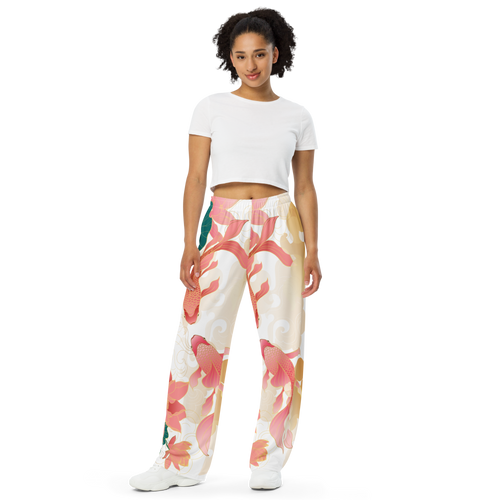 All-over print unisex wide-leg pants