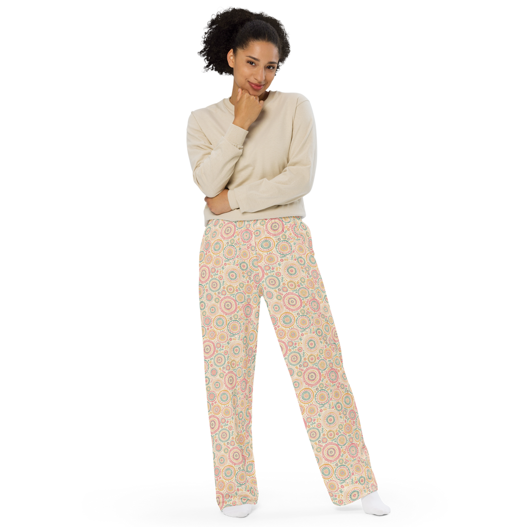 All-over print unisex wide-leg pants