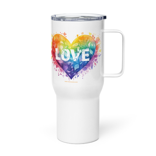 Love - Travel mug with a handle