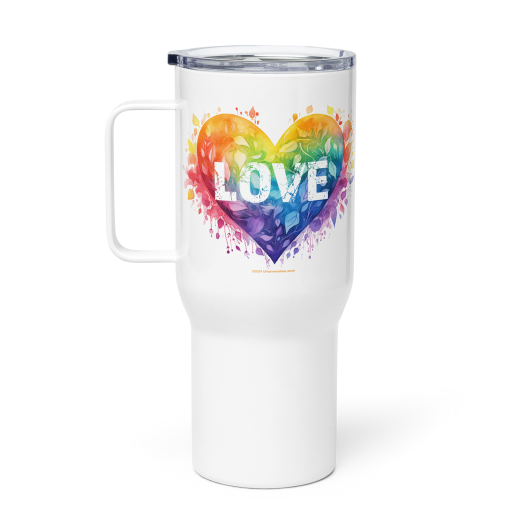 Love - Travel mug with a handle